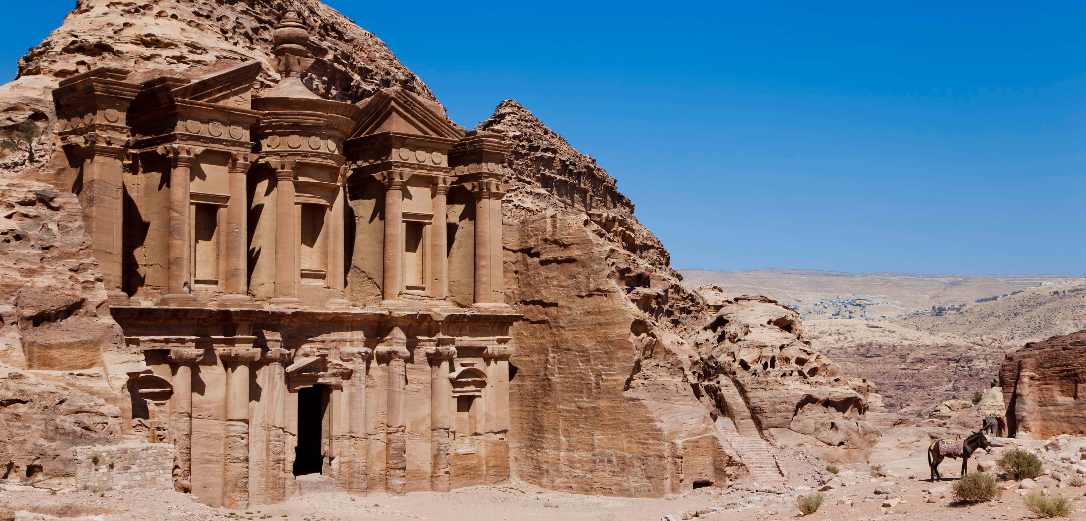 The Monastery, known locally as Ad Deir, located in the UNESCO World Heritage Site of Petra, or Rose-Red city, which was the 6th century capital city of the Nabataeans.